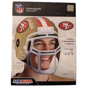 Rare NFL 49ers Fanheads Helmet Adjustable Size, Fits Kids to Adult